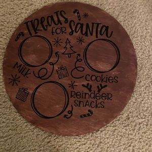 Treats for Santa plate
